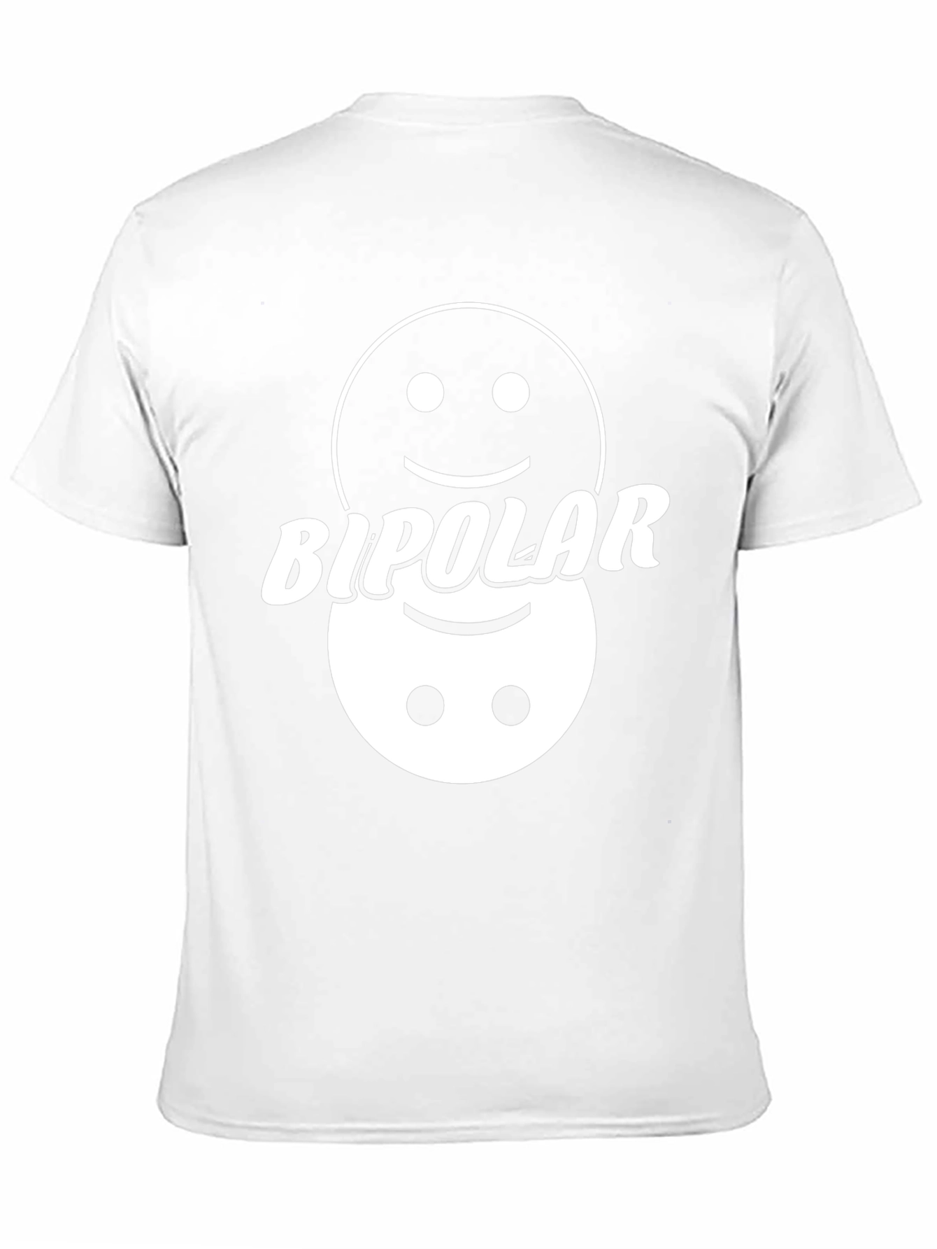 Bipolar Smiley Face Graphic Tee - Mens Funny T-Shirt