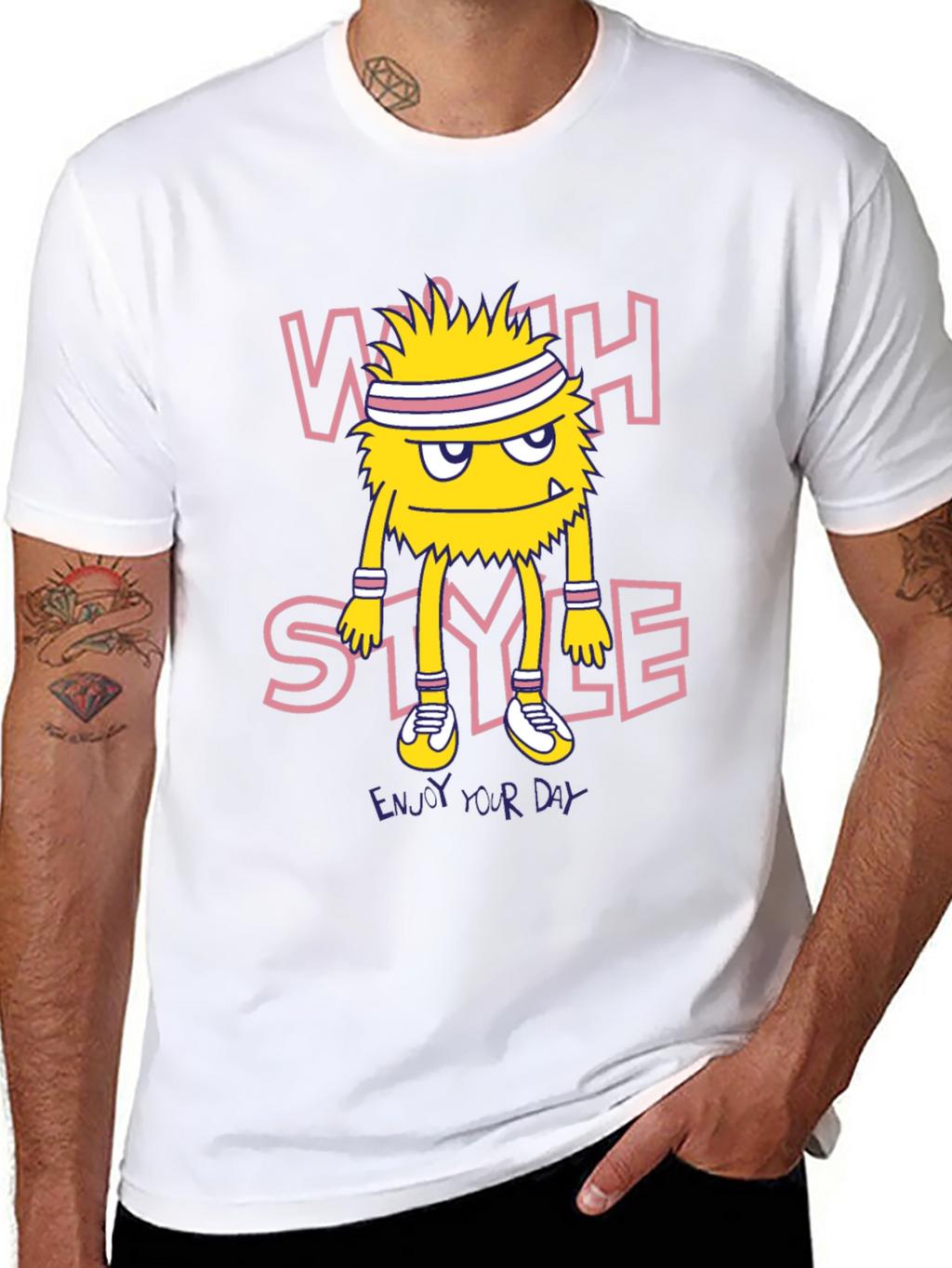 Whack Style Monster Graphic Tee - Black