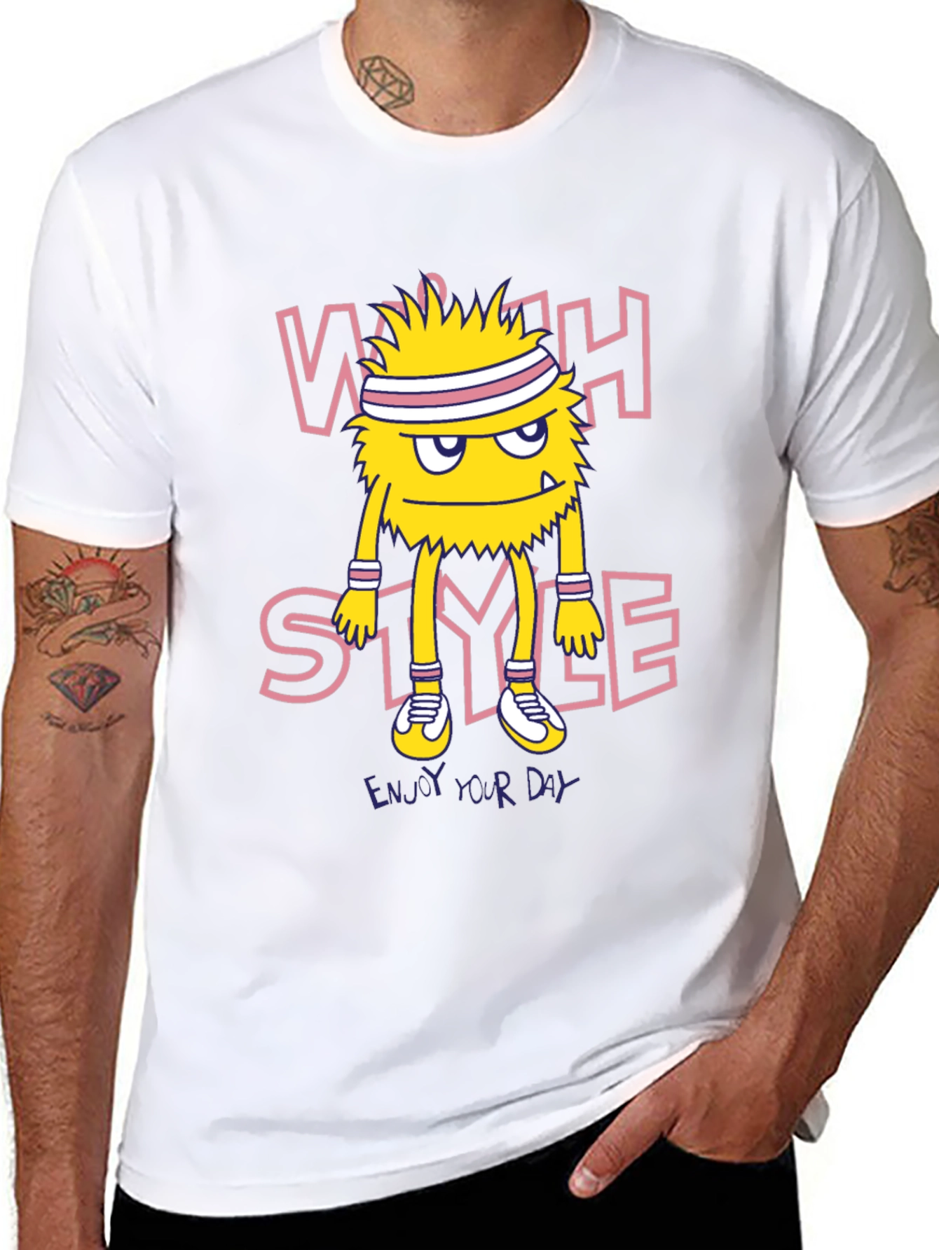 Whack Style Monster Graphic Tee - Black