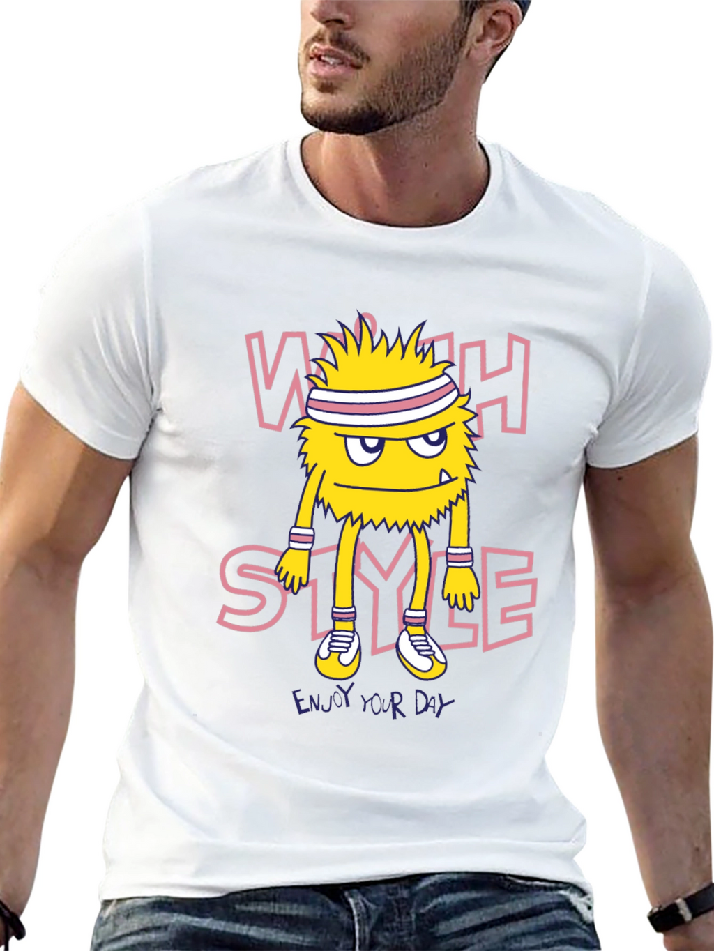 Whack Style Monster Graphic Tee - Black