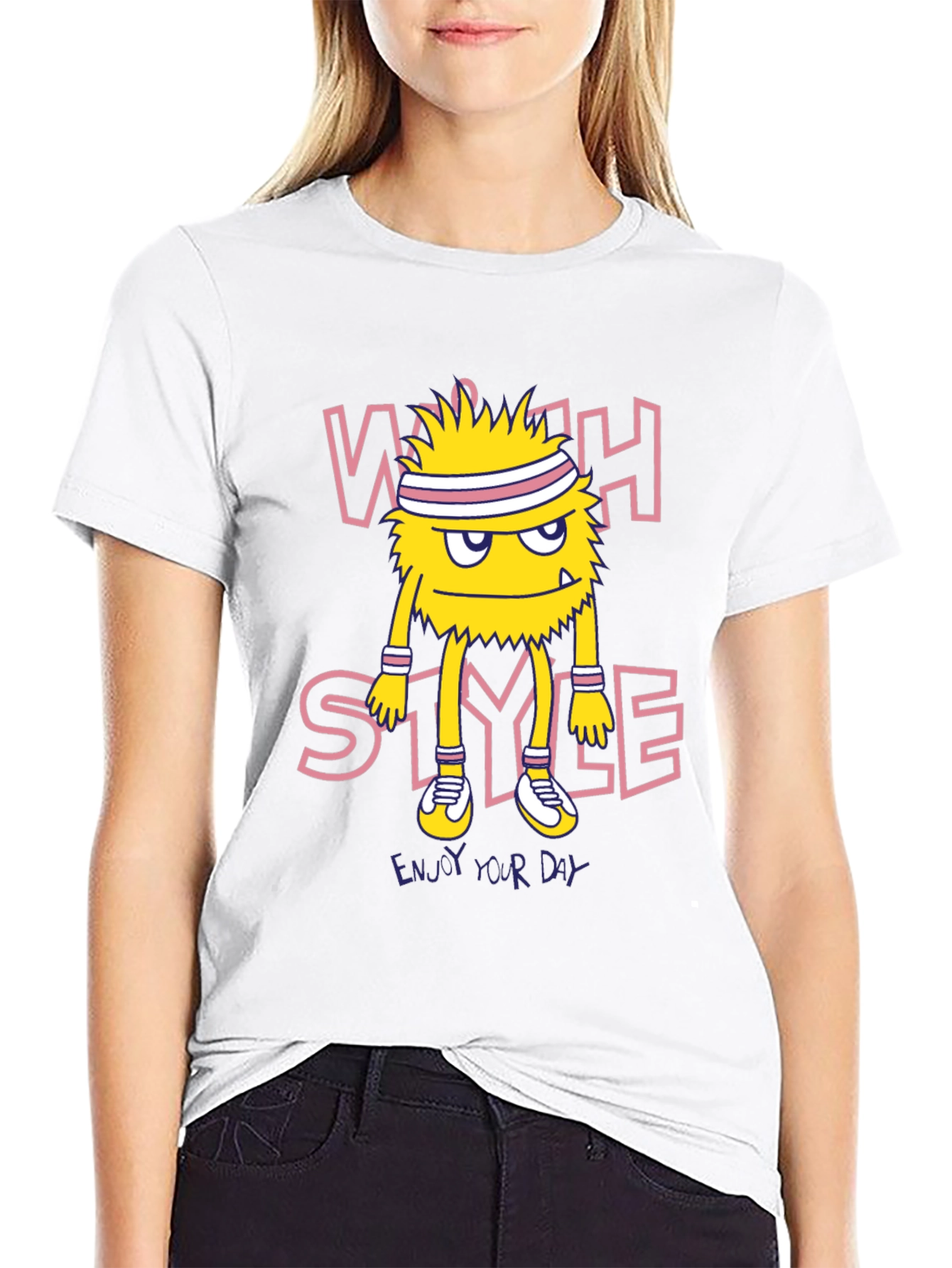 Whack Style Monster Graphic Tee - Black
