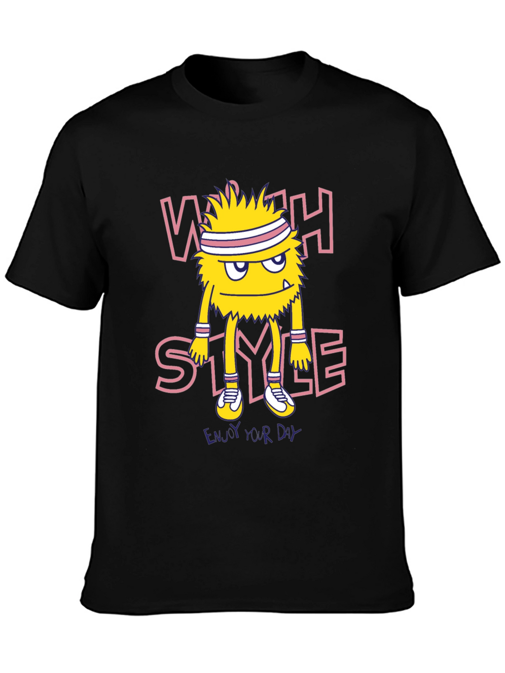 Whack Style Monster Graphic Tee - Black