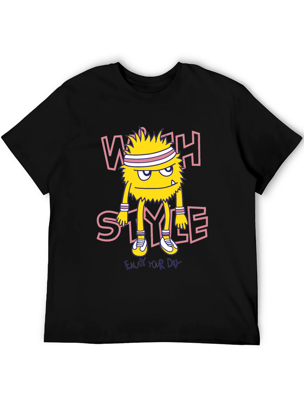 Whack Style Monster Graphic Tee - Black