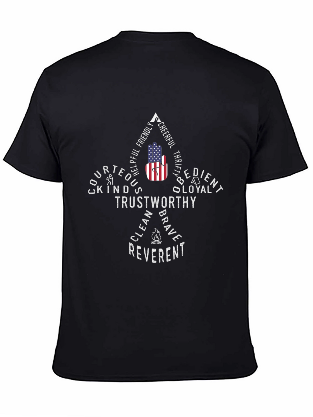 Boy Scout Values Graphic T-Shirt - Black