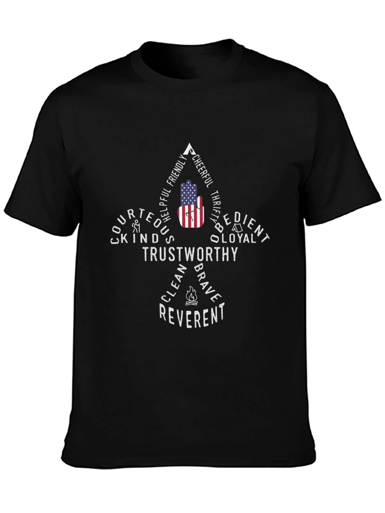 Boy Scout Values Graphic T-Shirt - Black