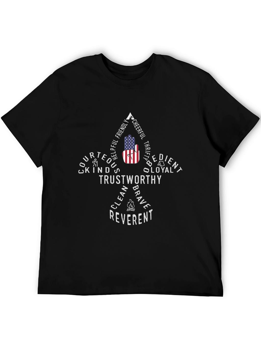 Boy Scout Values Graphic T-Shirt - Black