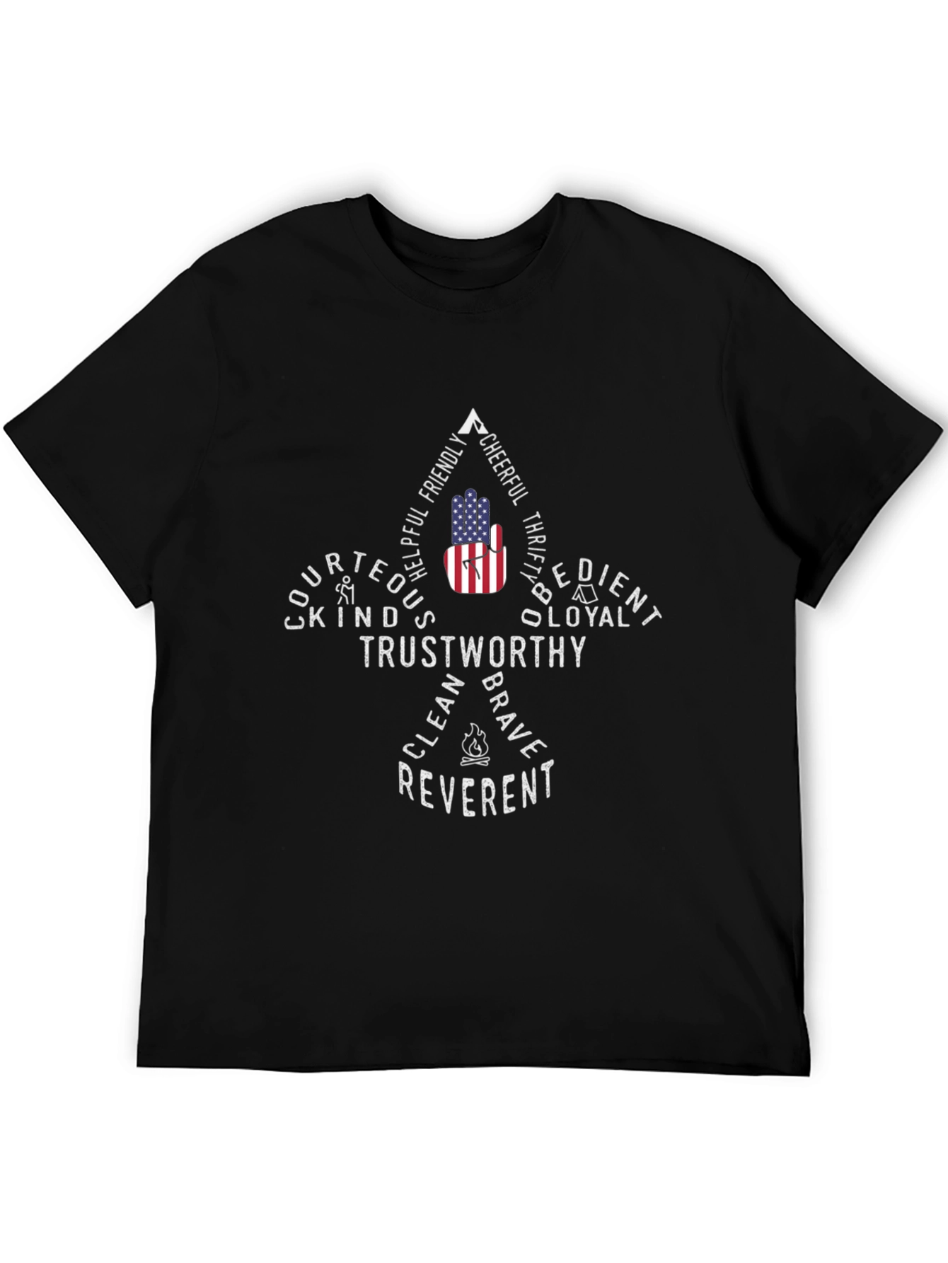 Boy Scout Values Graphic T-Shirt - Black