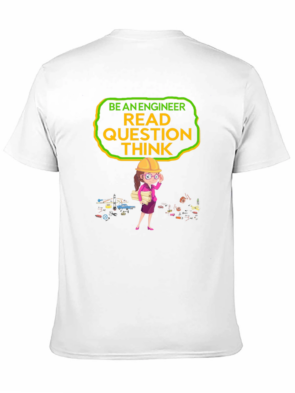 Engineer T-Shirt: Read Question Think - Black Tee
