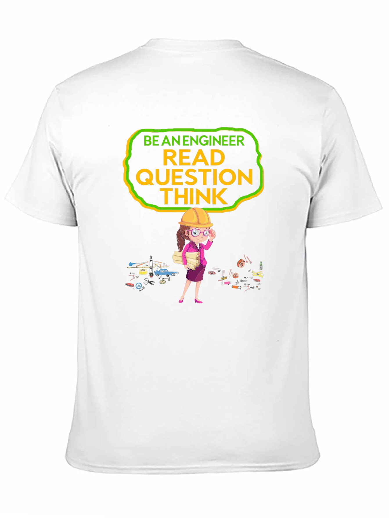 Engineer T-Shirt: Read Question Think - Black Tee