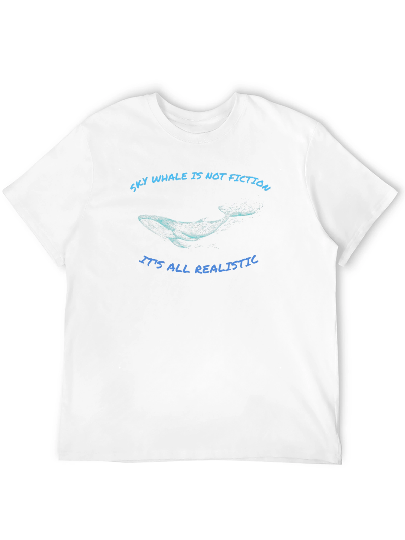 Sky Whale T-Shirt - Realistic Whale Design