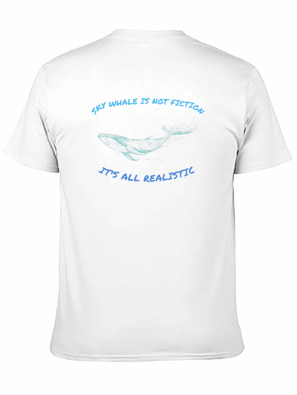 Sky Whale T-Shirt - Realistic Whale Design