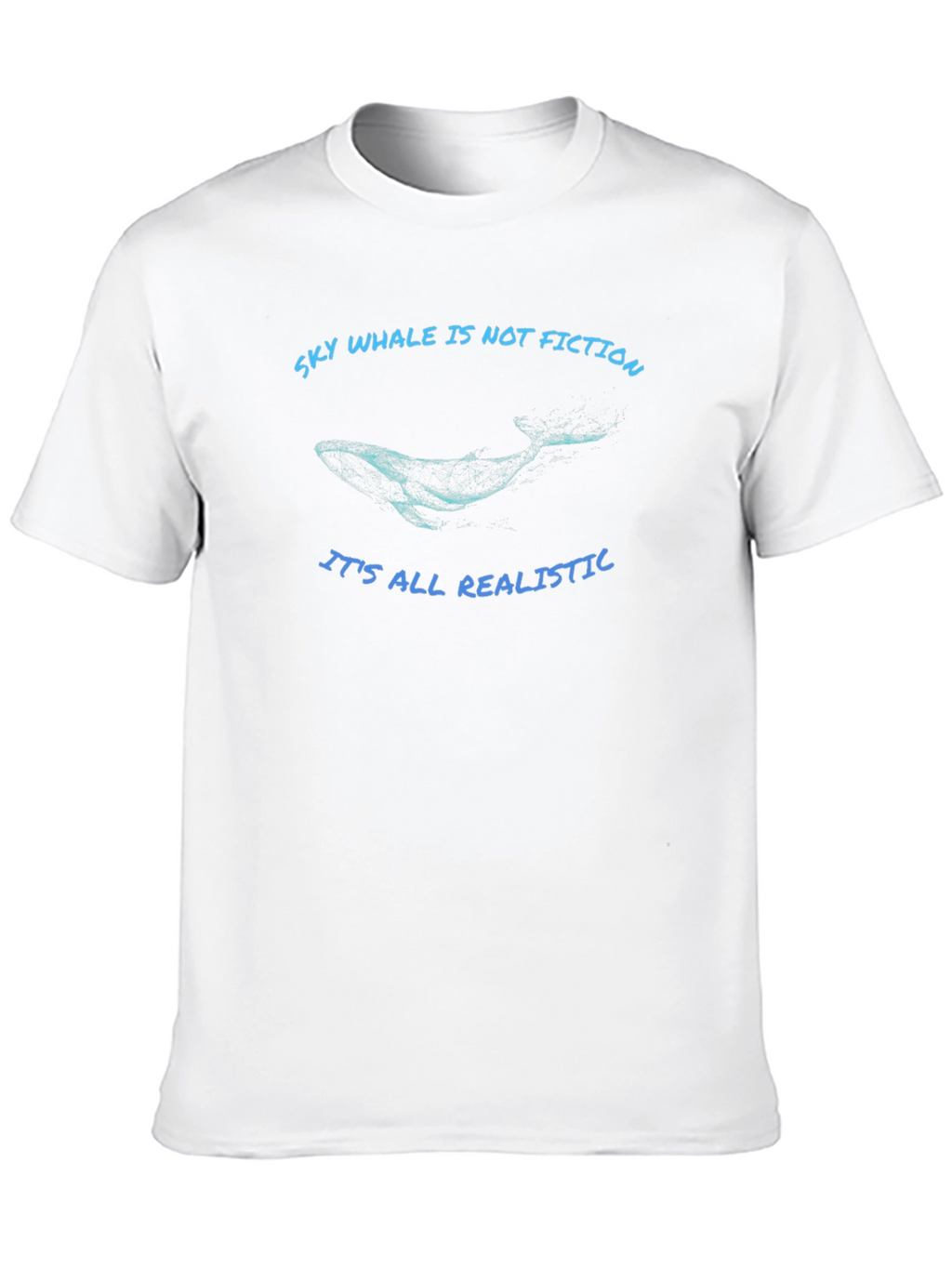 Sky Whale T-Shirt - Realistic Whale Design