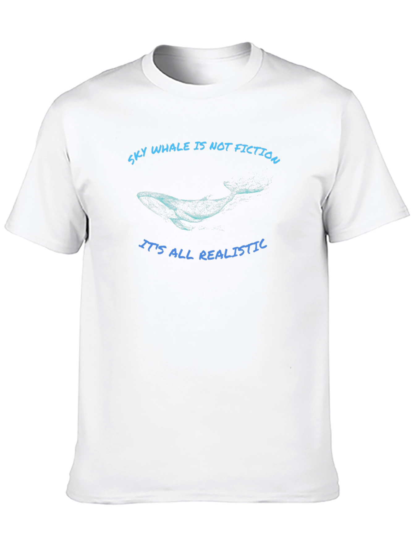 Sky Whale T-Shirt - Realistic Whale Design