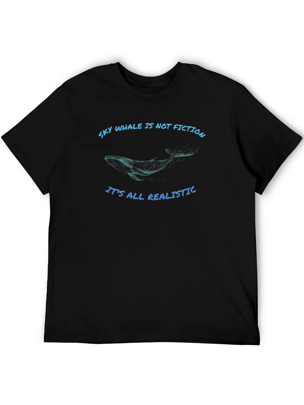 Sky Whale T-Shirt - Realistic Whale Design