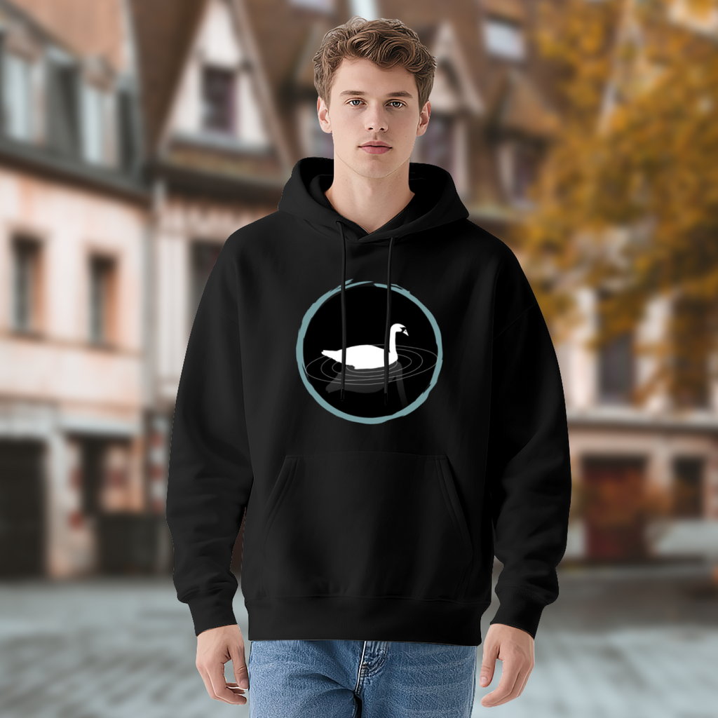 Blue Circle Hoodie - Geometric Art Graphic Sweatshirt for Modern Design Lovers