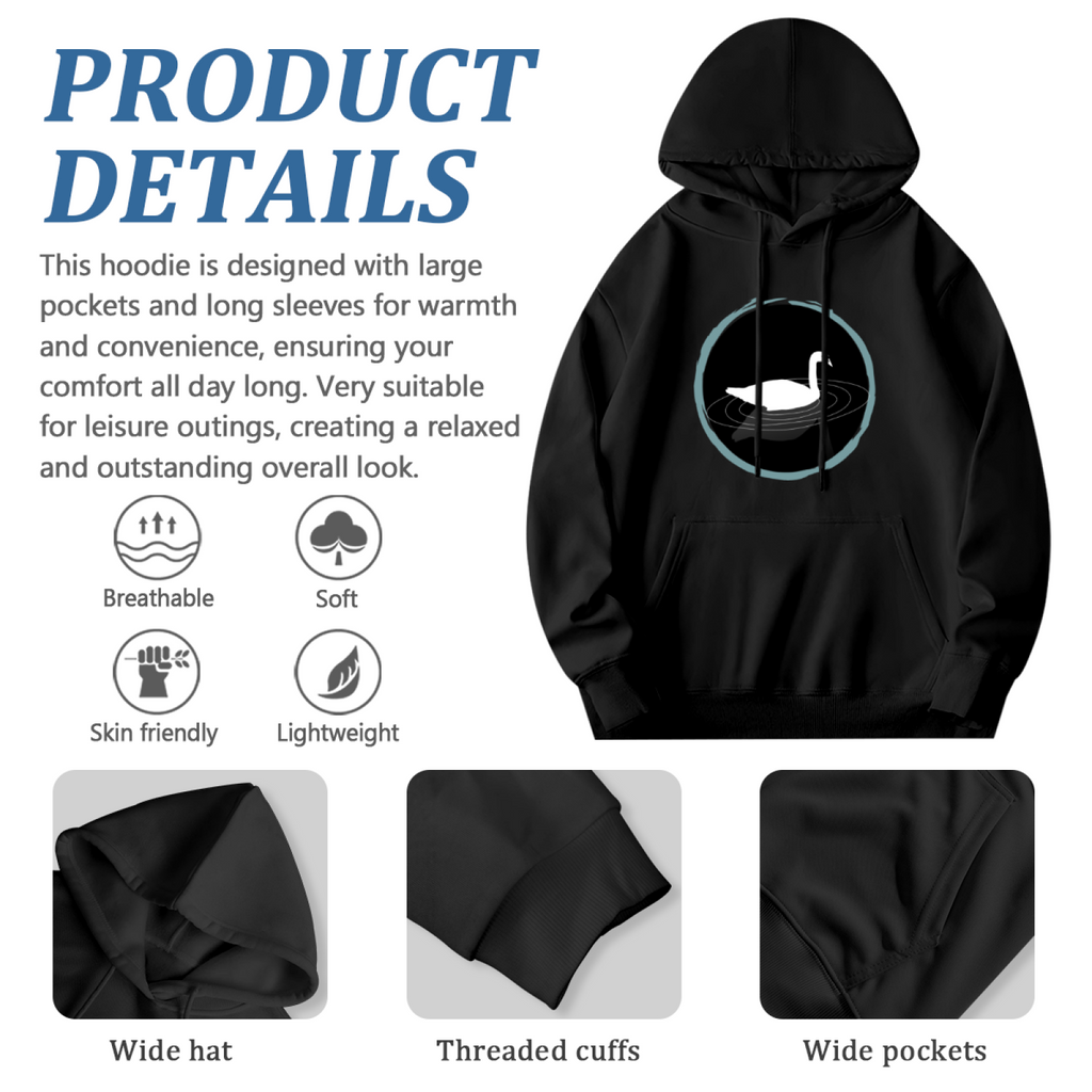 Blue Circle Hoodie - Geometric Art Graphic Sweatshirt for Modern Design Lovers