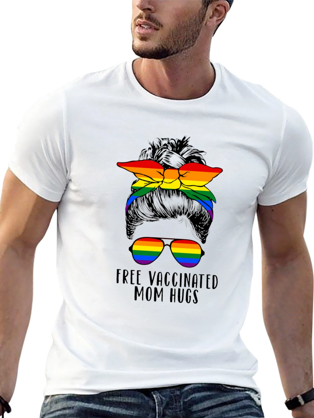 Vaccinated Mom Hugs Graphic Tee