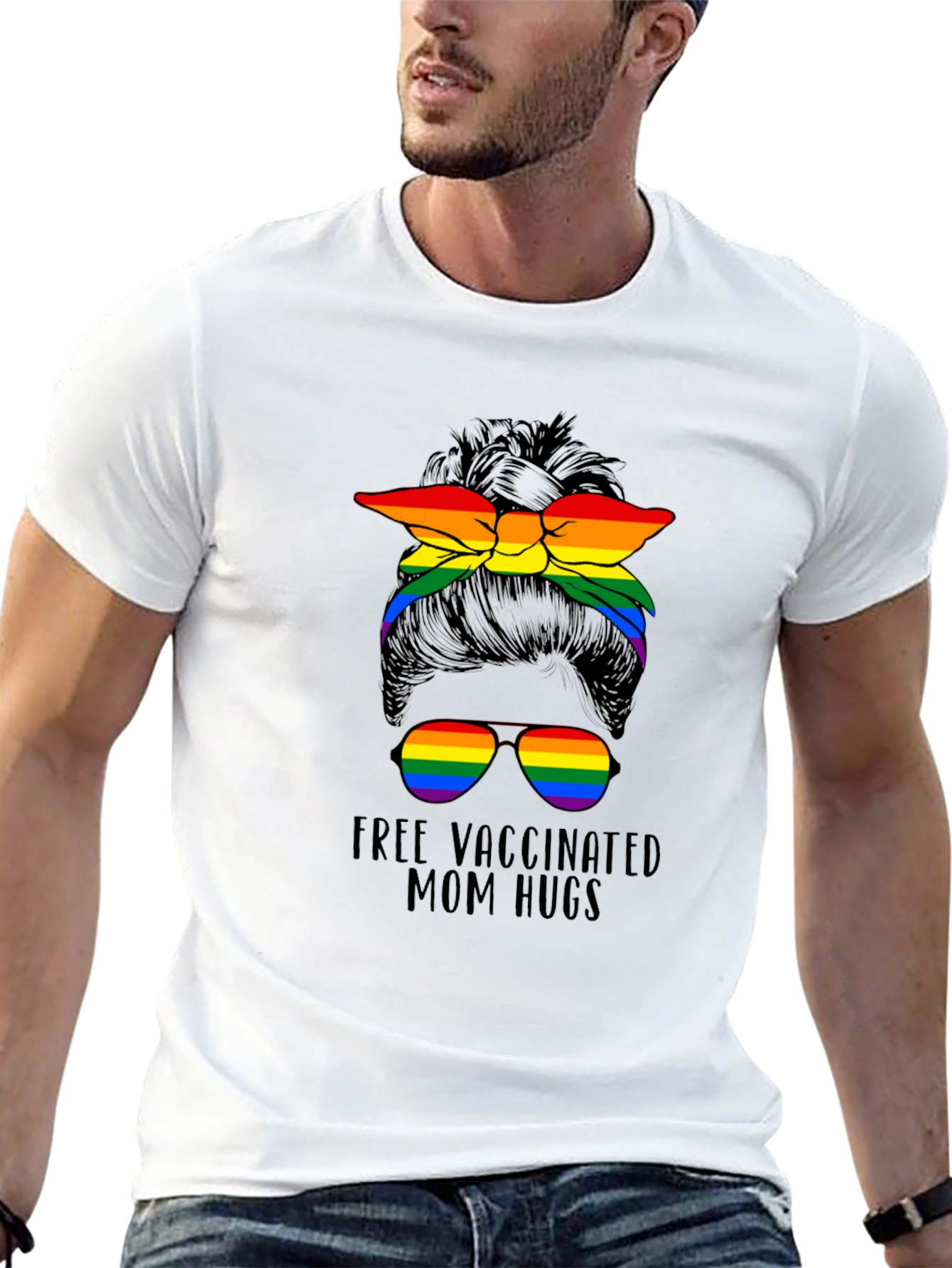 Vaccinated Mom Hugs Graphic Tee