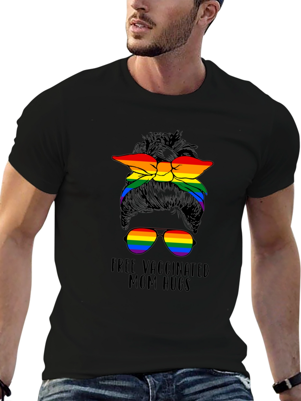 Vaccinated Mom Hugs Graphic Tee