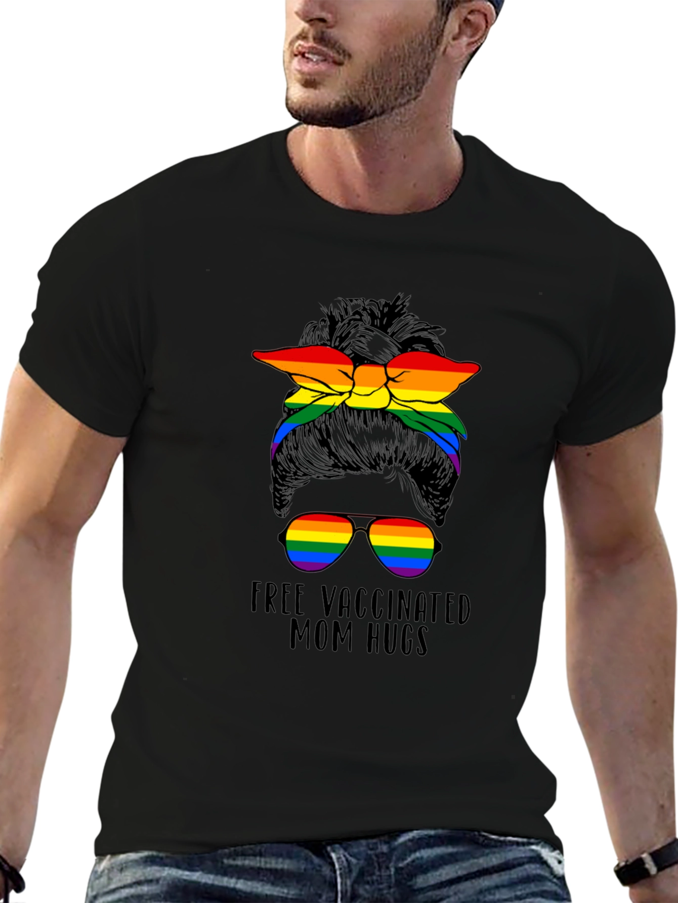 Vaccinated Mom Hugs Graphic Tee