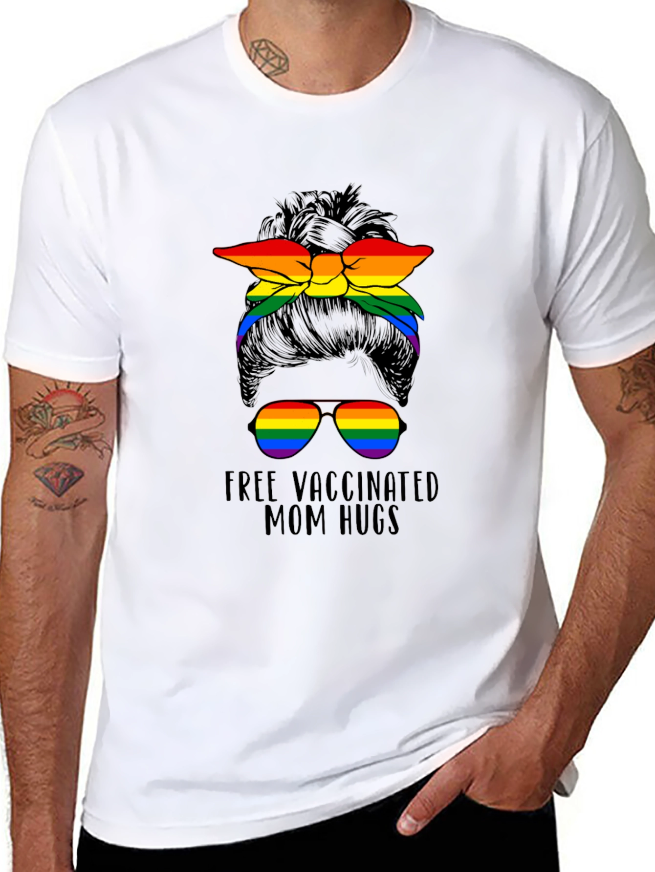 Vaccinated Mom Hugs Graphic Tee