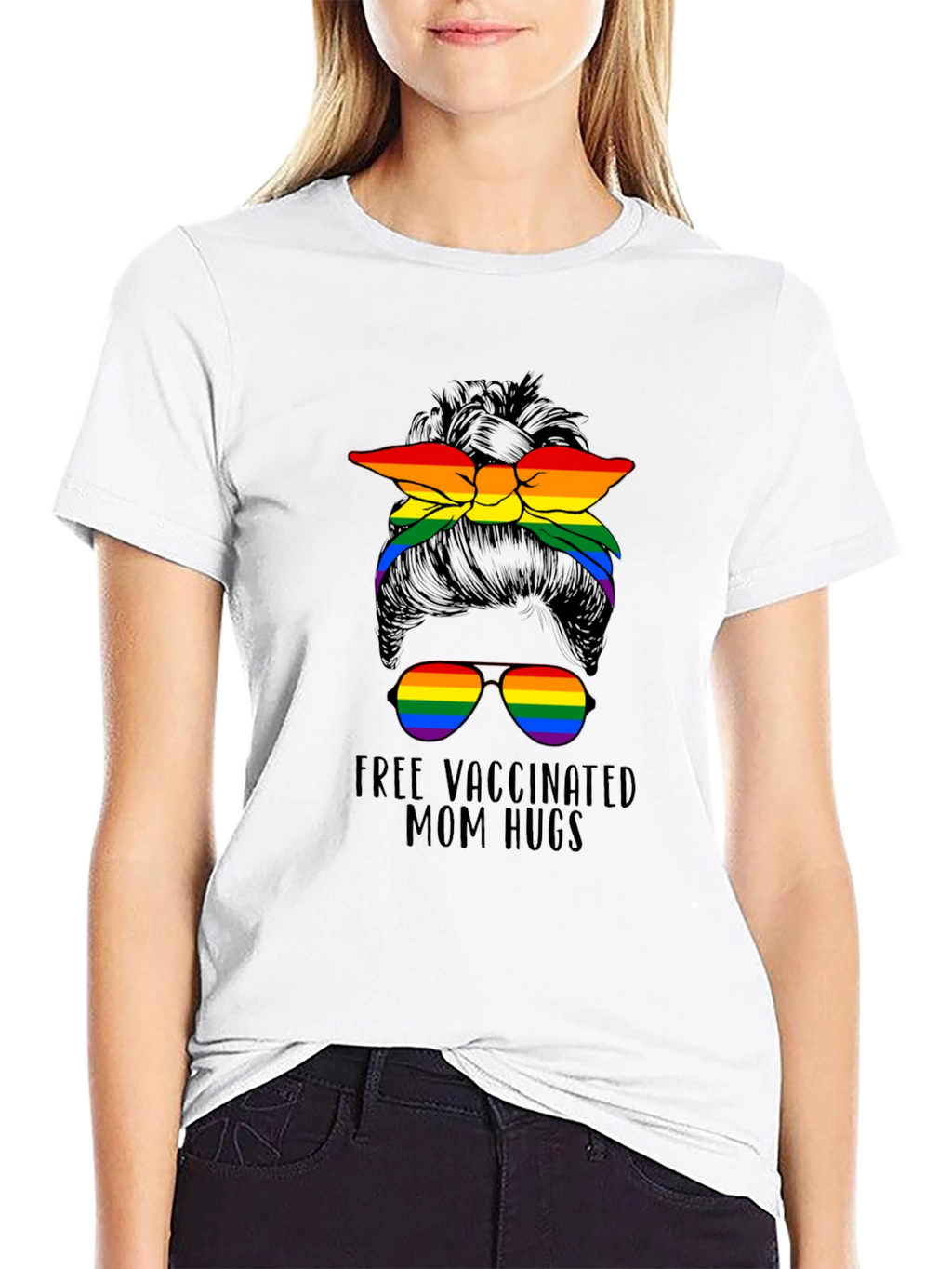 Vaccinated Mom Hugs Graphic Tee