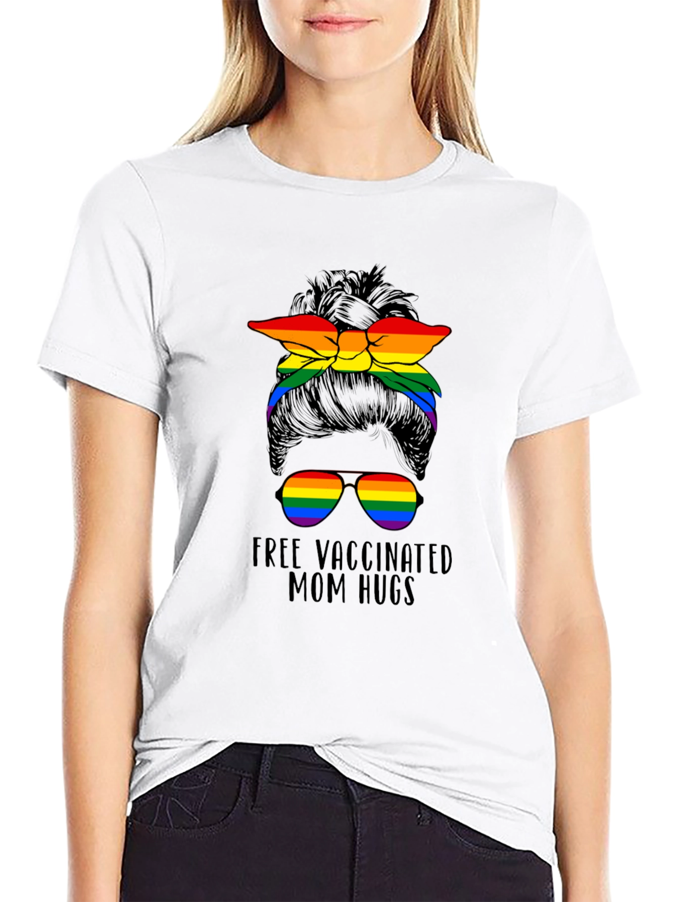 Vaccinated Mom Hugs Graphic Tee