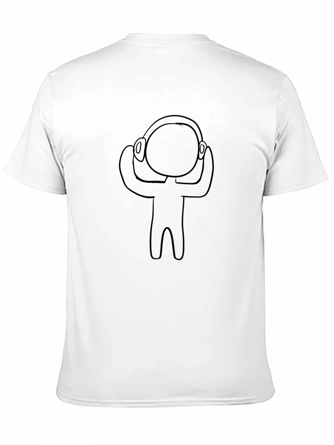 Stick Figure DJ Black T-Shirt