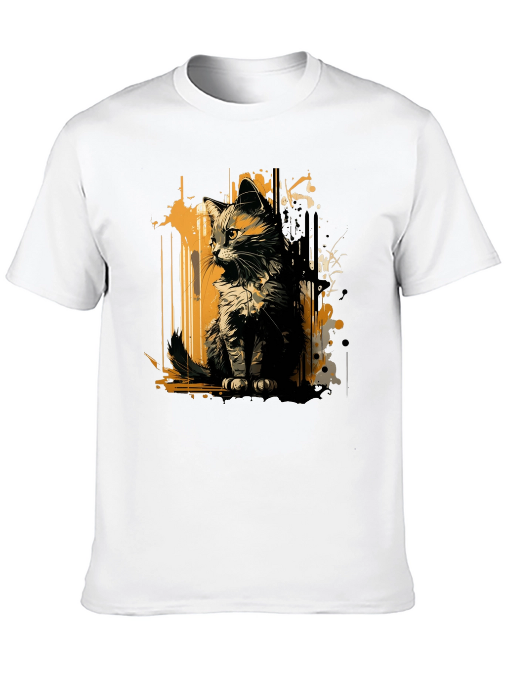 Abstract Cat Graphic Tee