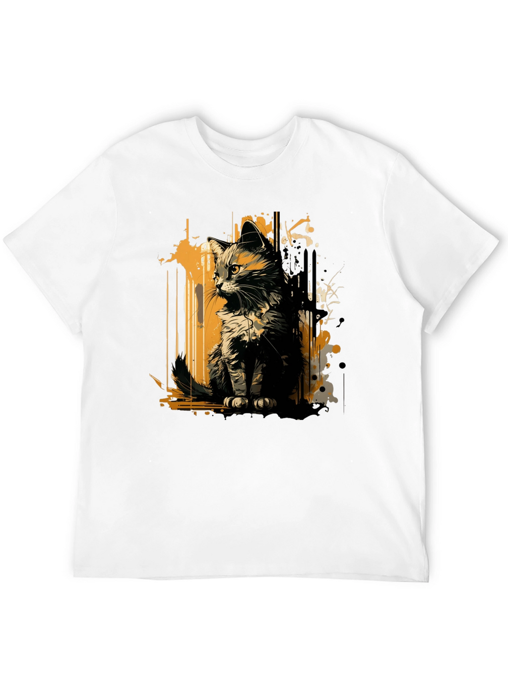 Abstract Cat Graphic Tee