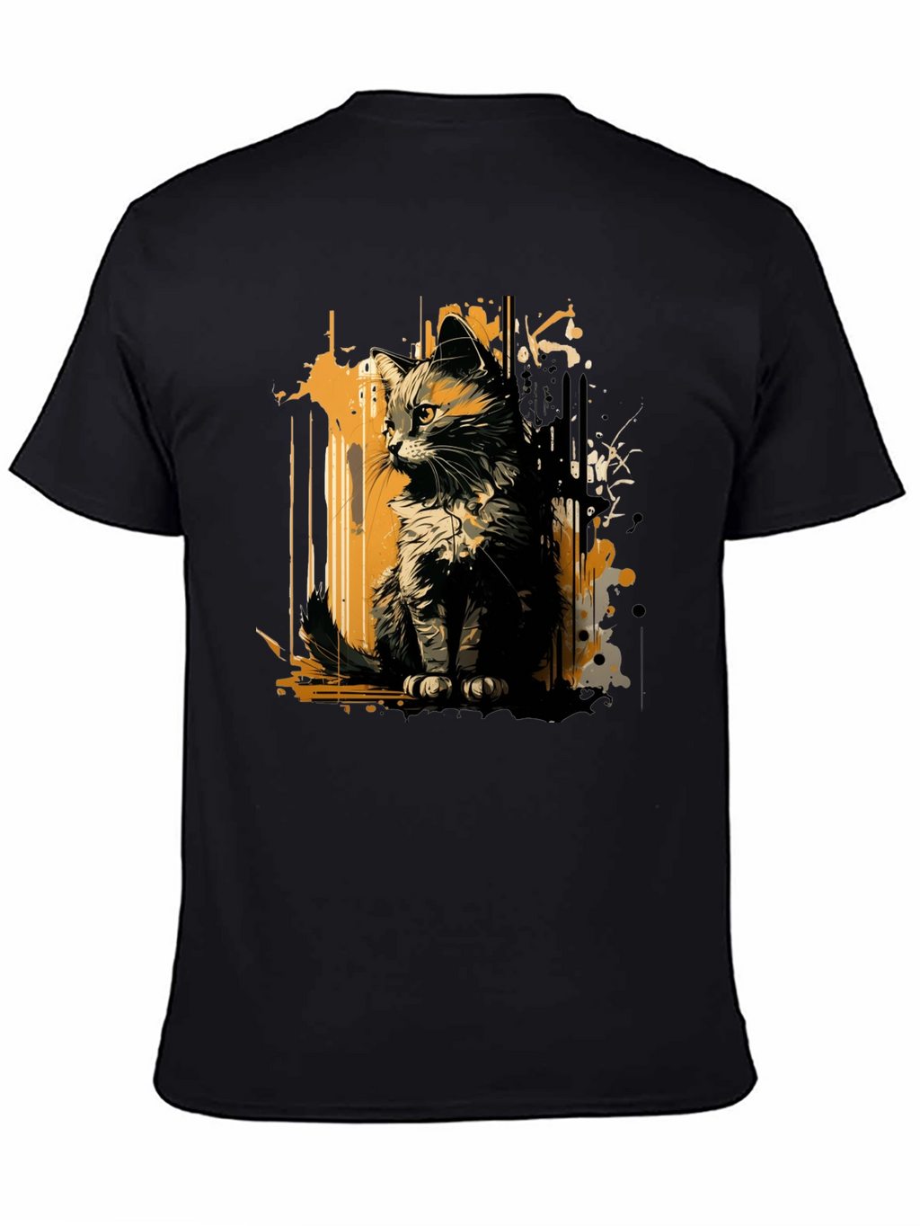 Abstract Cat Graphic Tee