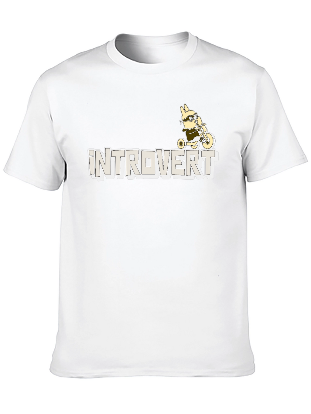 Introvert T-Shirt - Bunny on Tricycle Graphic Tee