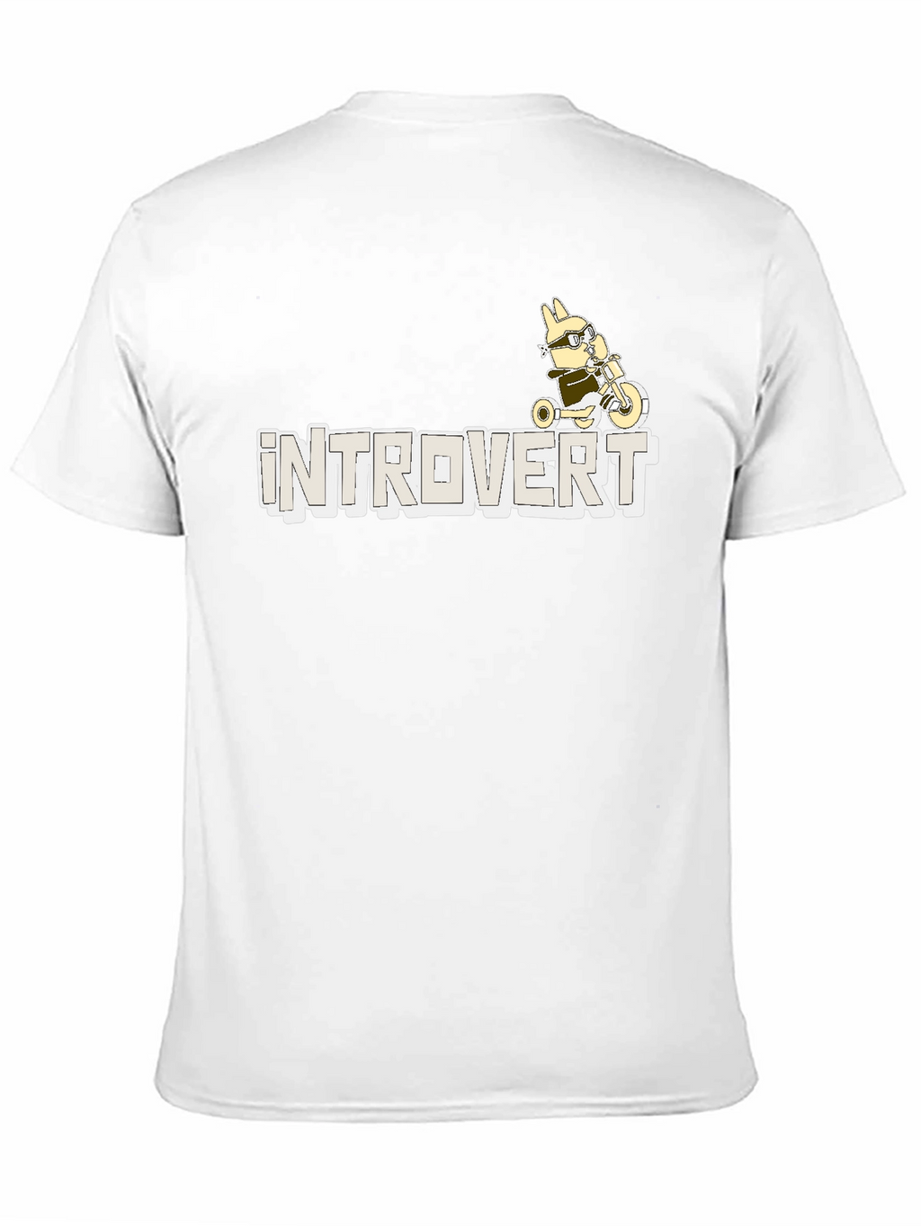 Introvert T-Shirt - Bunny on Tricycle Graphic Tee