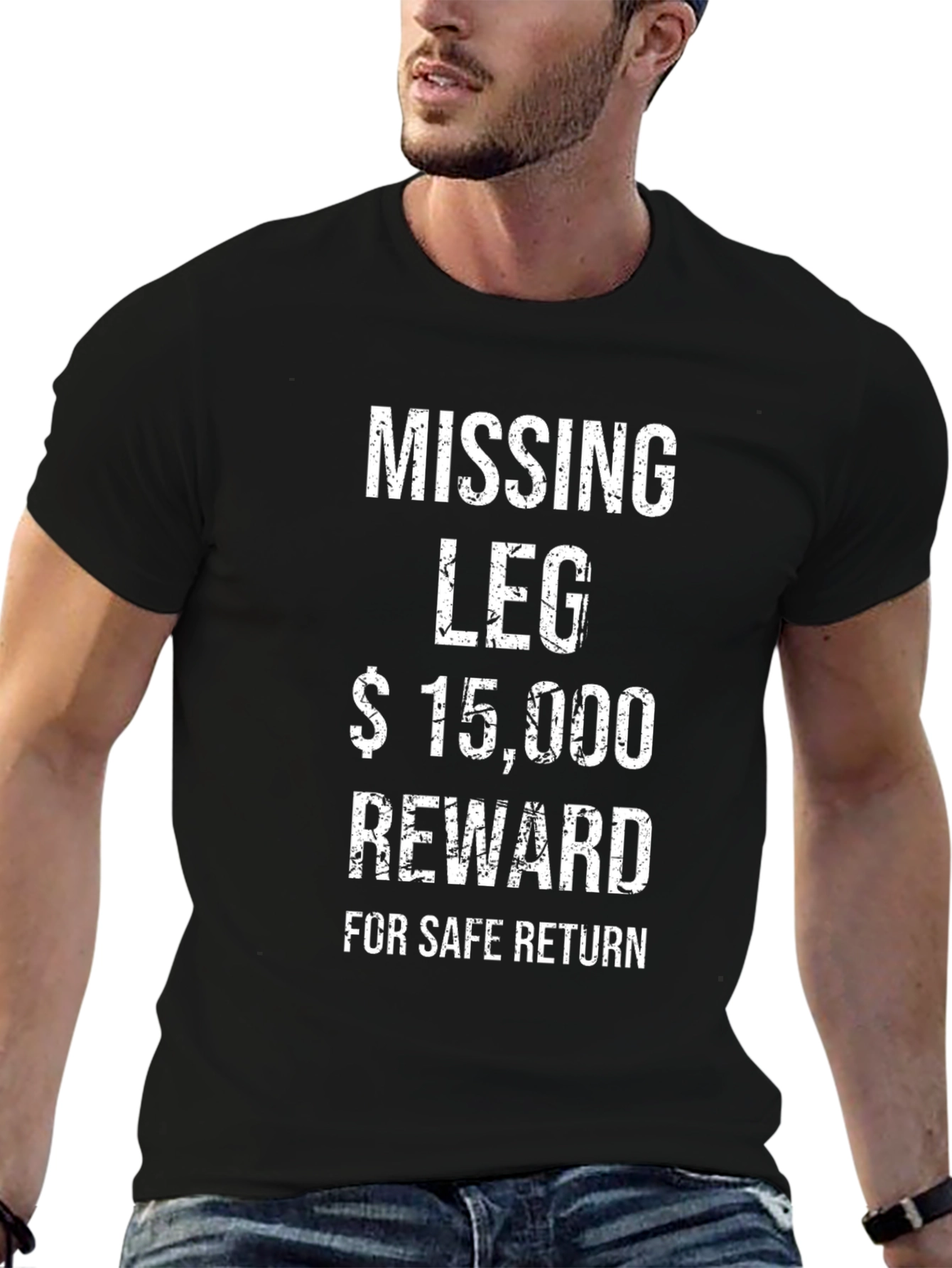 Funny Missing Leg Reward Mens T-Shirt