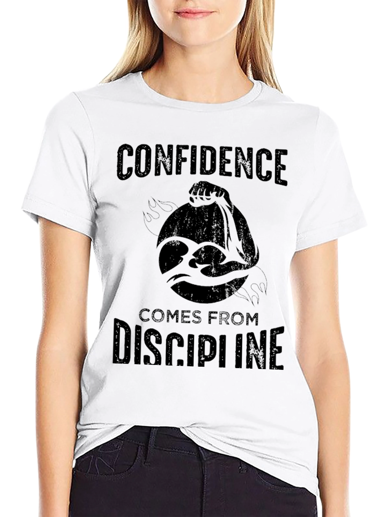 Confidence Discipline Graphic Tee - Black