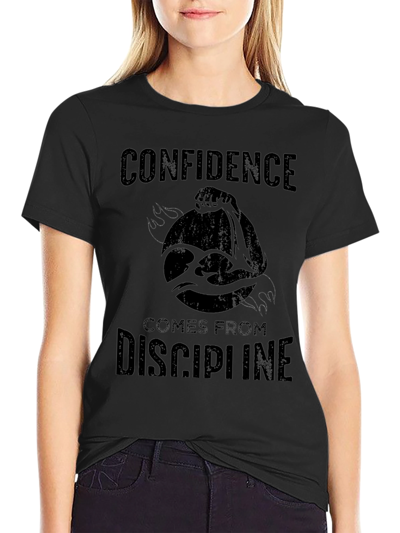 Confidence Discipline Graphic Tee - Black