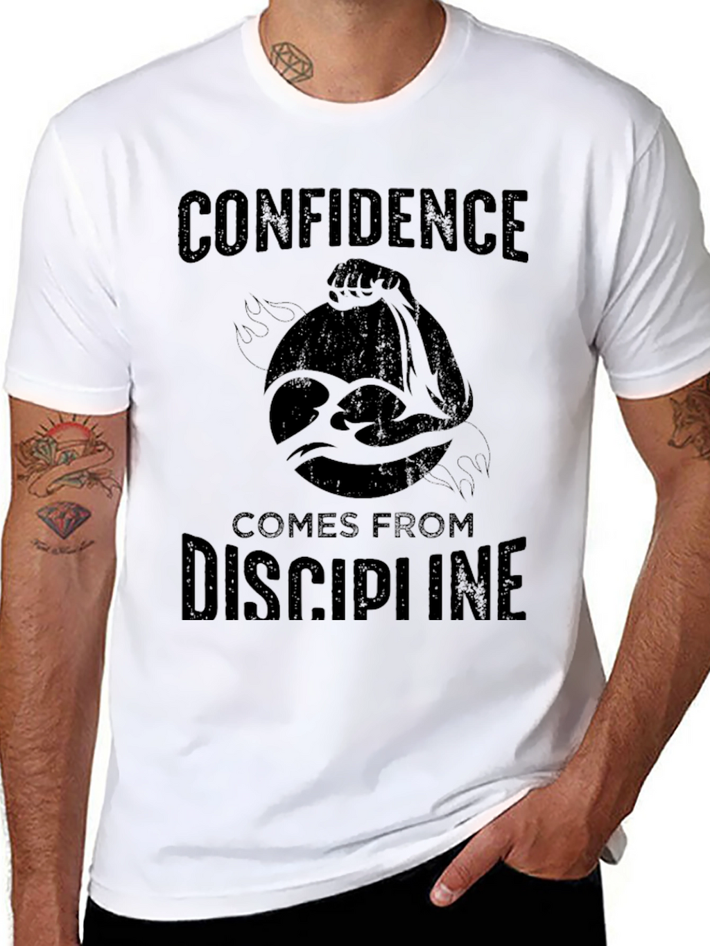 Confidence Discipline Graphic Tee - Black