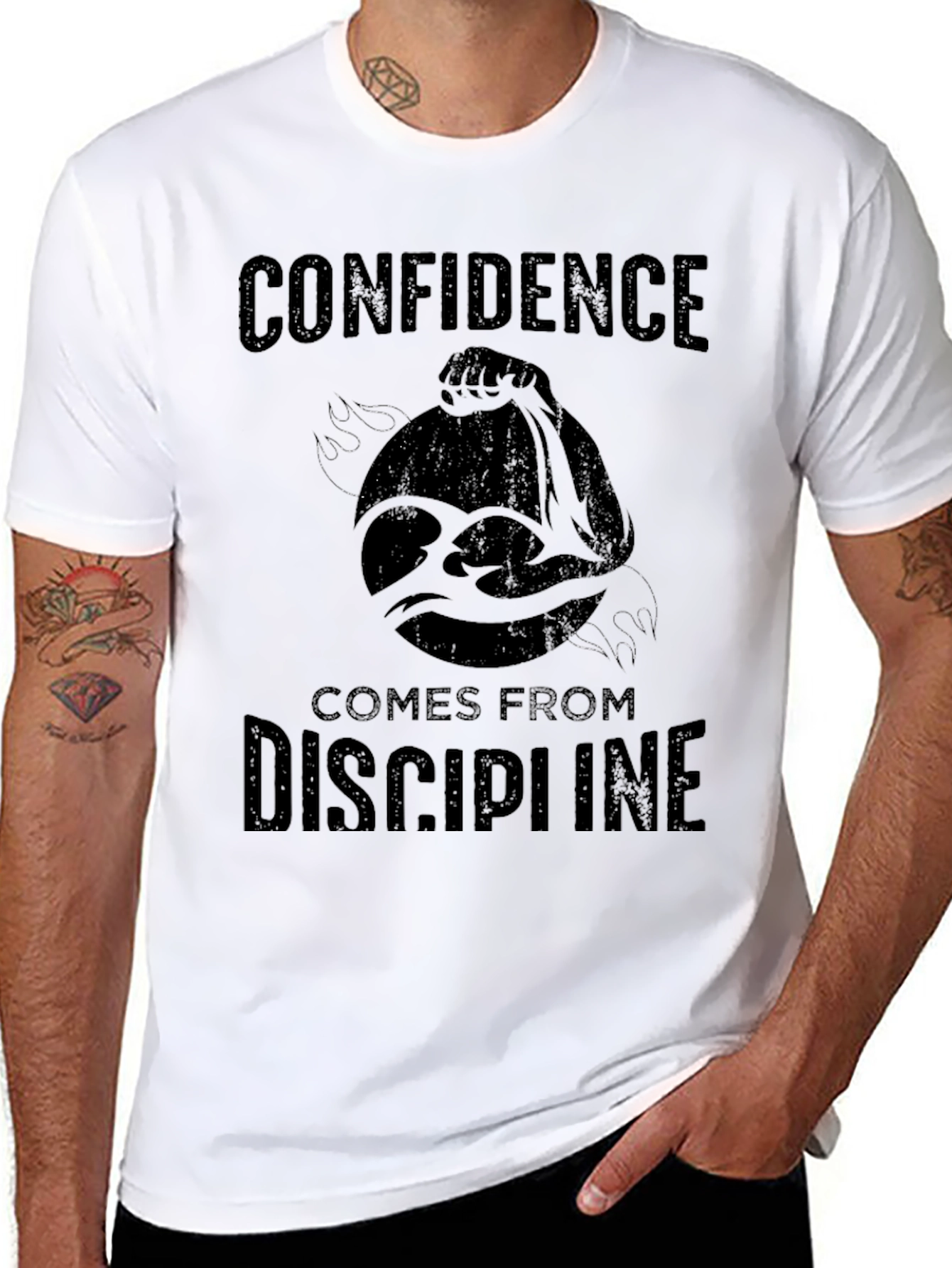 Confidence Discipline Graphic Tee - Black
