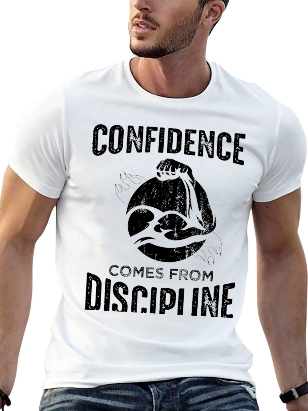 Confidence Discipline Graphic Tee - Black