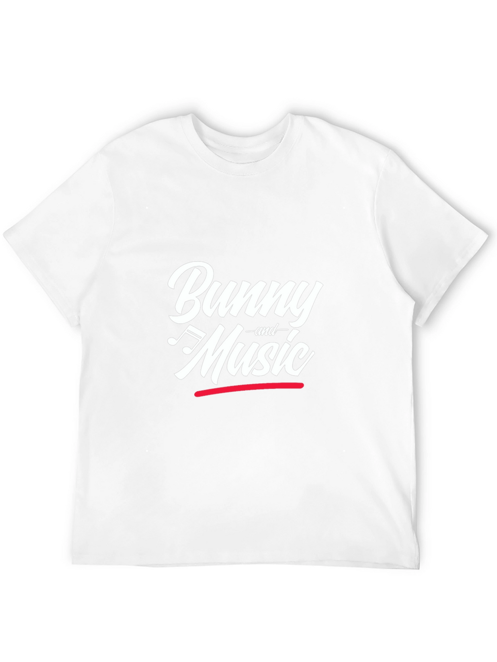 Bunny and Music Black Graphic T-Shirt