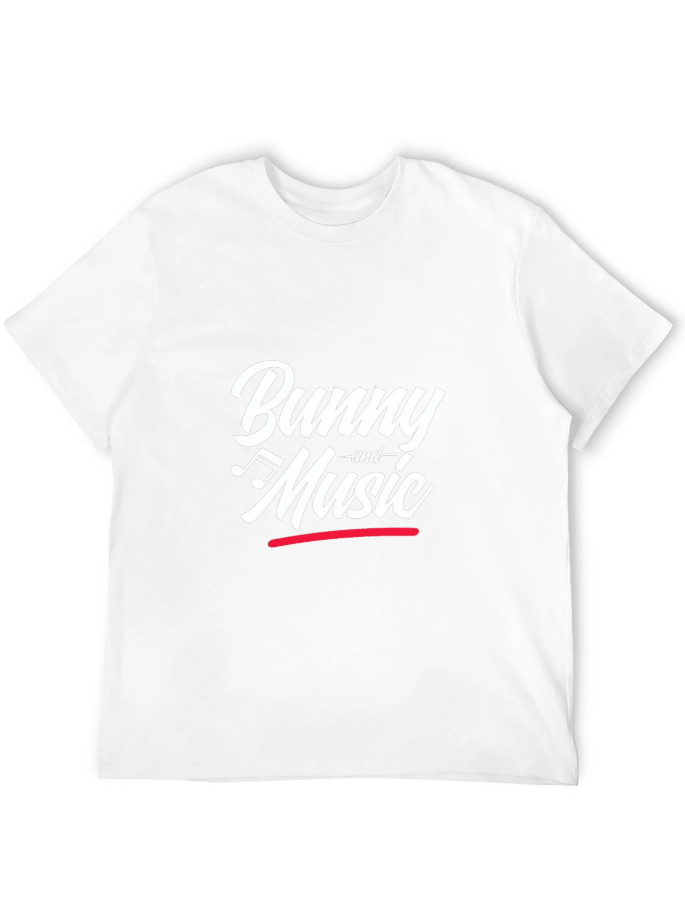 Bunny and Music Black Graphic T-Shirt