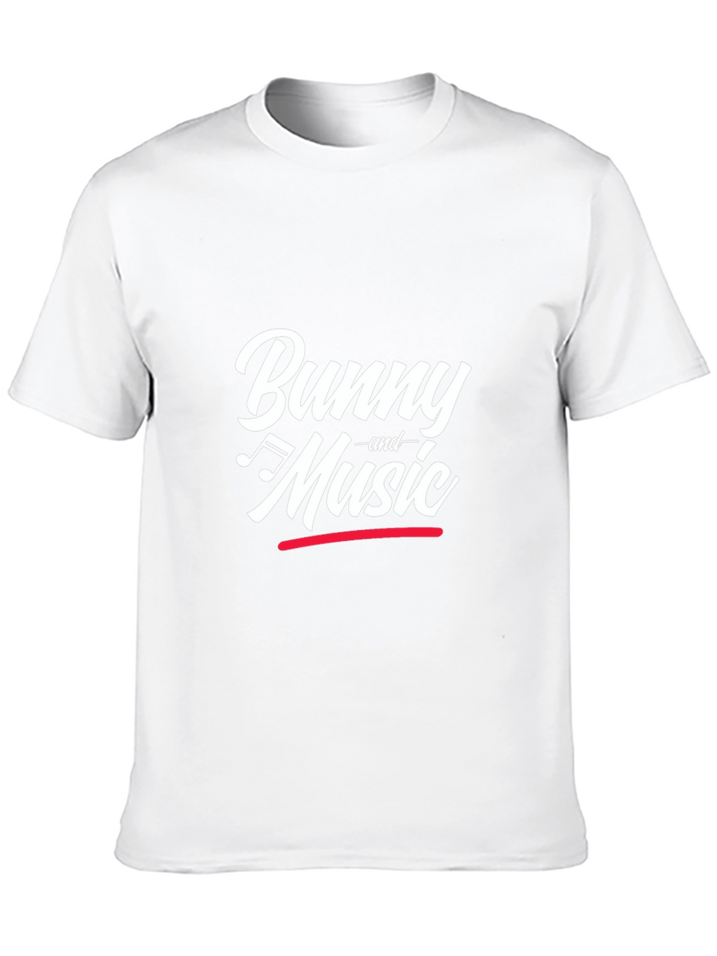 Bunny and Music Black Graphic T-Shirt