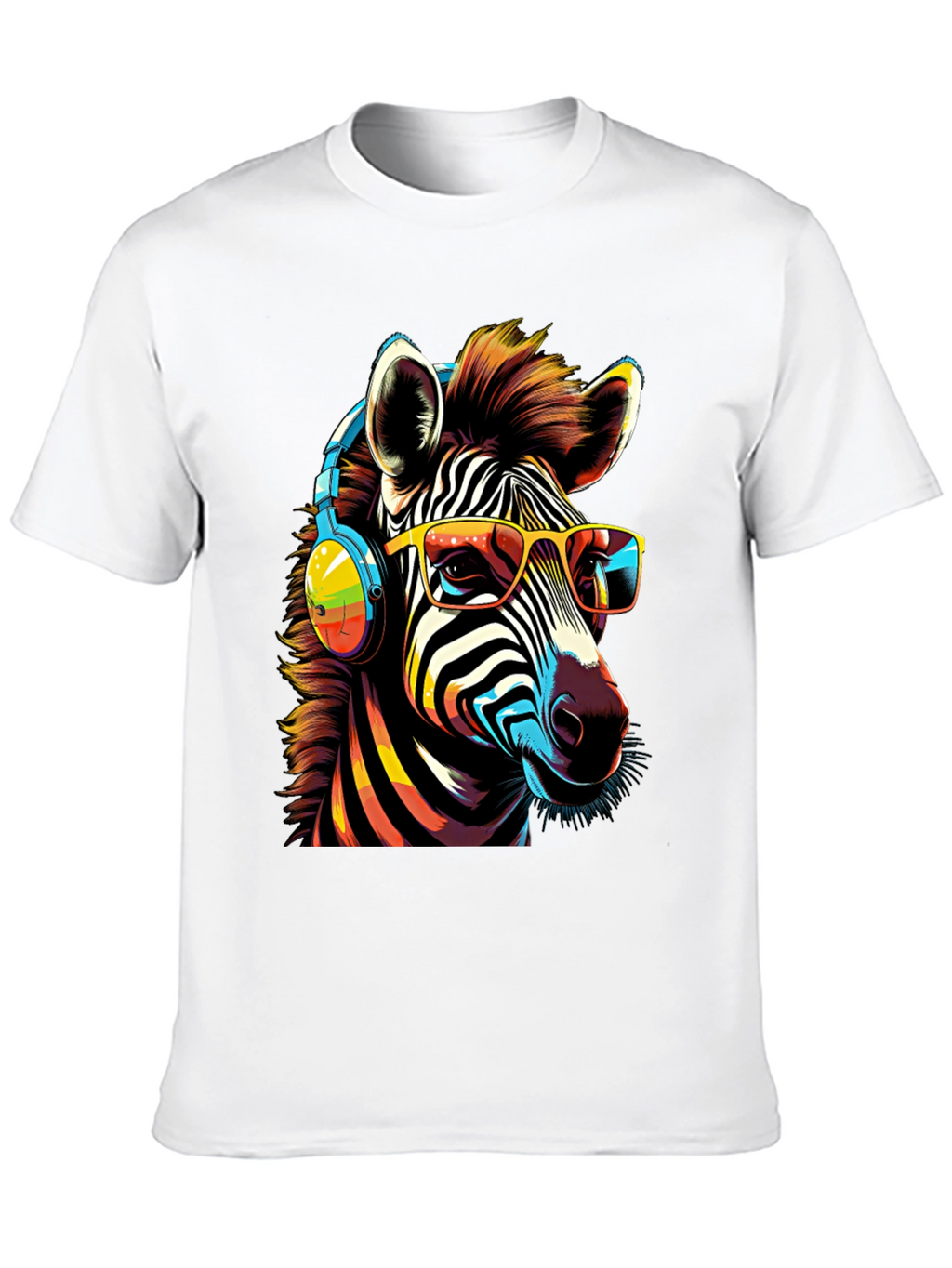 Cool Zebra Graphic Tee - Music Lover Style