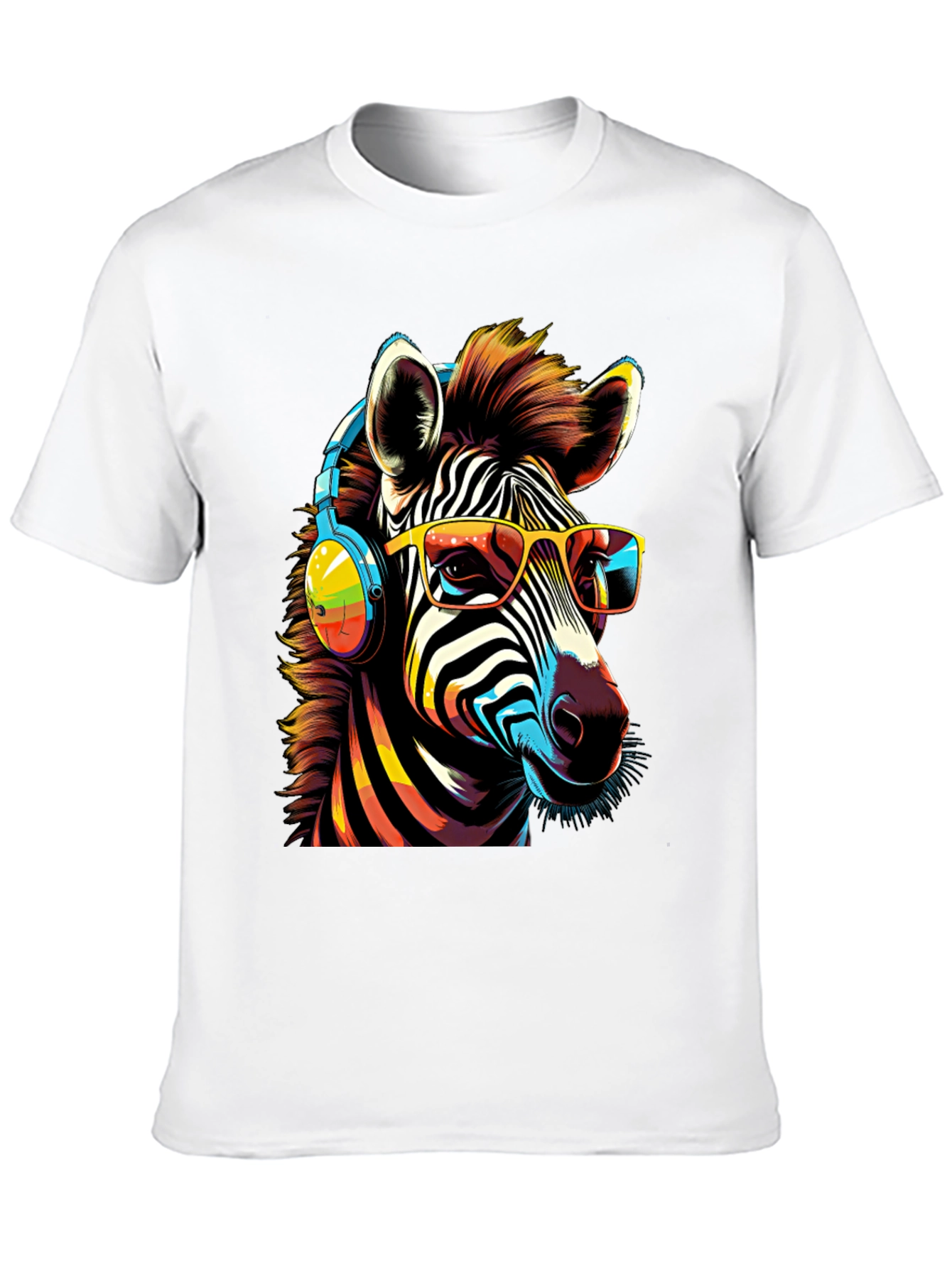 Cool Zebra Graphic Tee - Music Lover Style
