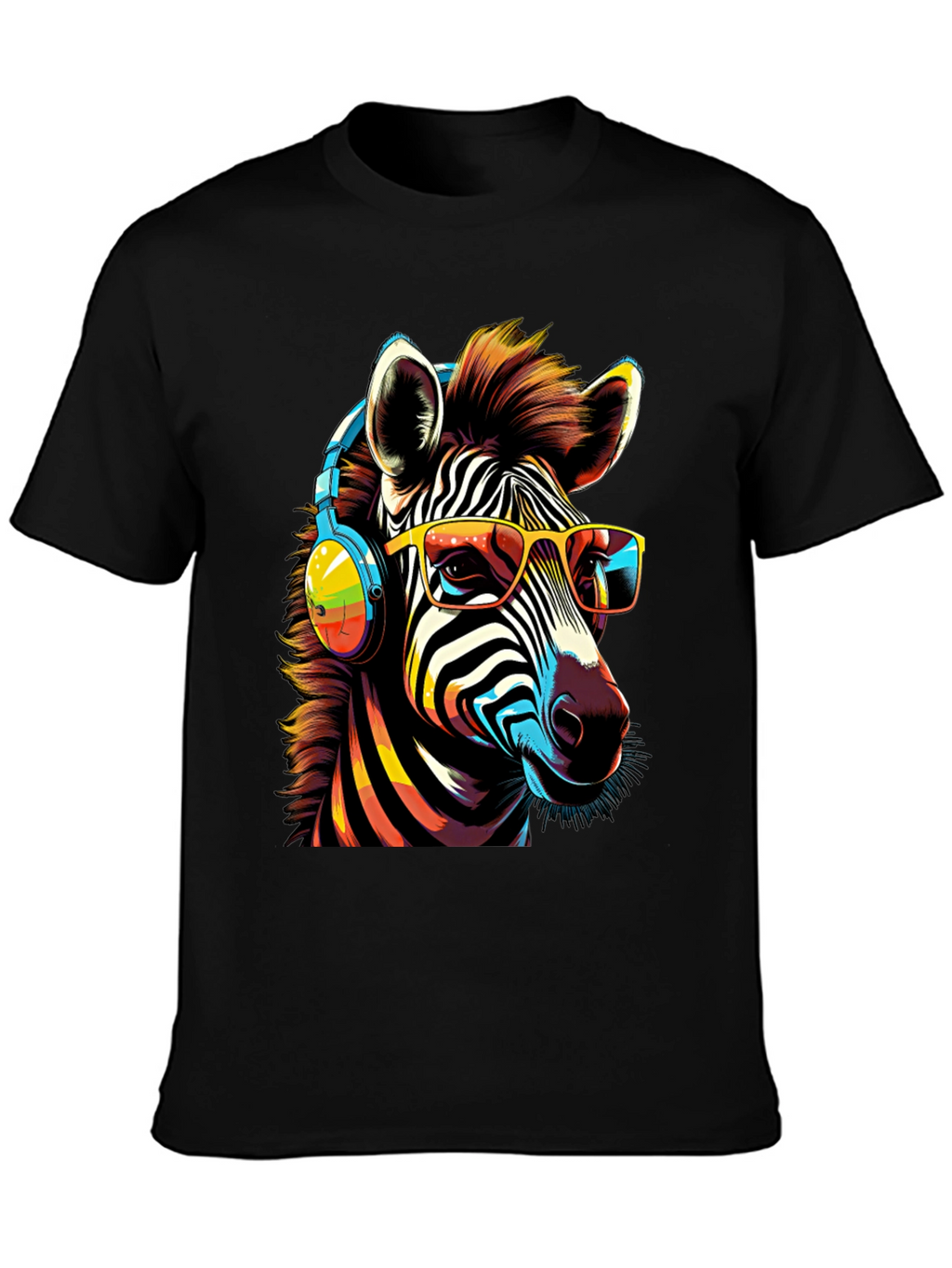 Cool Zebra Graphic Tee - Music Lover Style