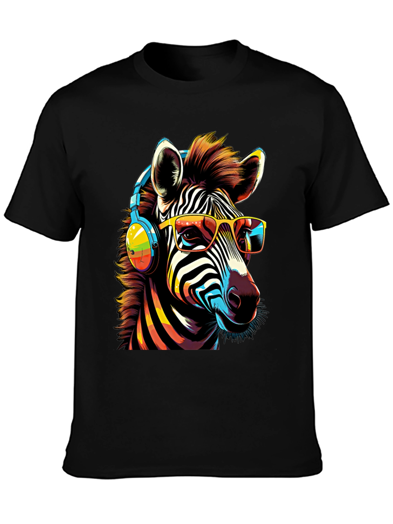 Cool Zebra Graphic Tee - Music Lover Style