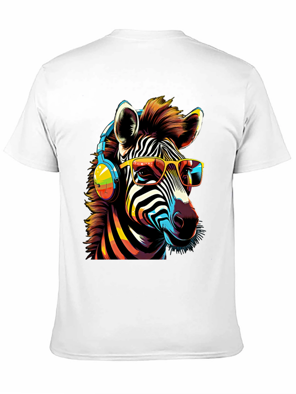 Cool Zebra Graphic Tee - Music Lover Style