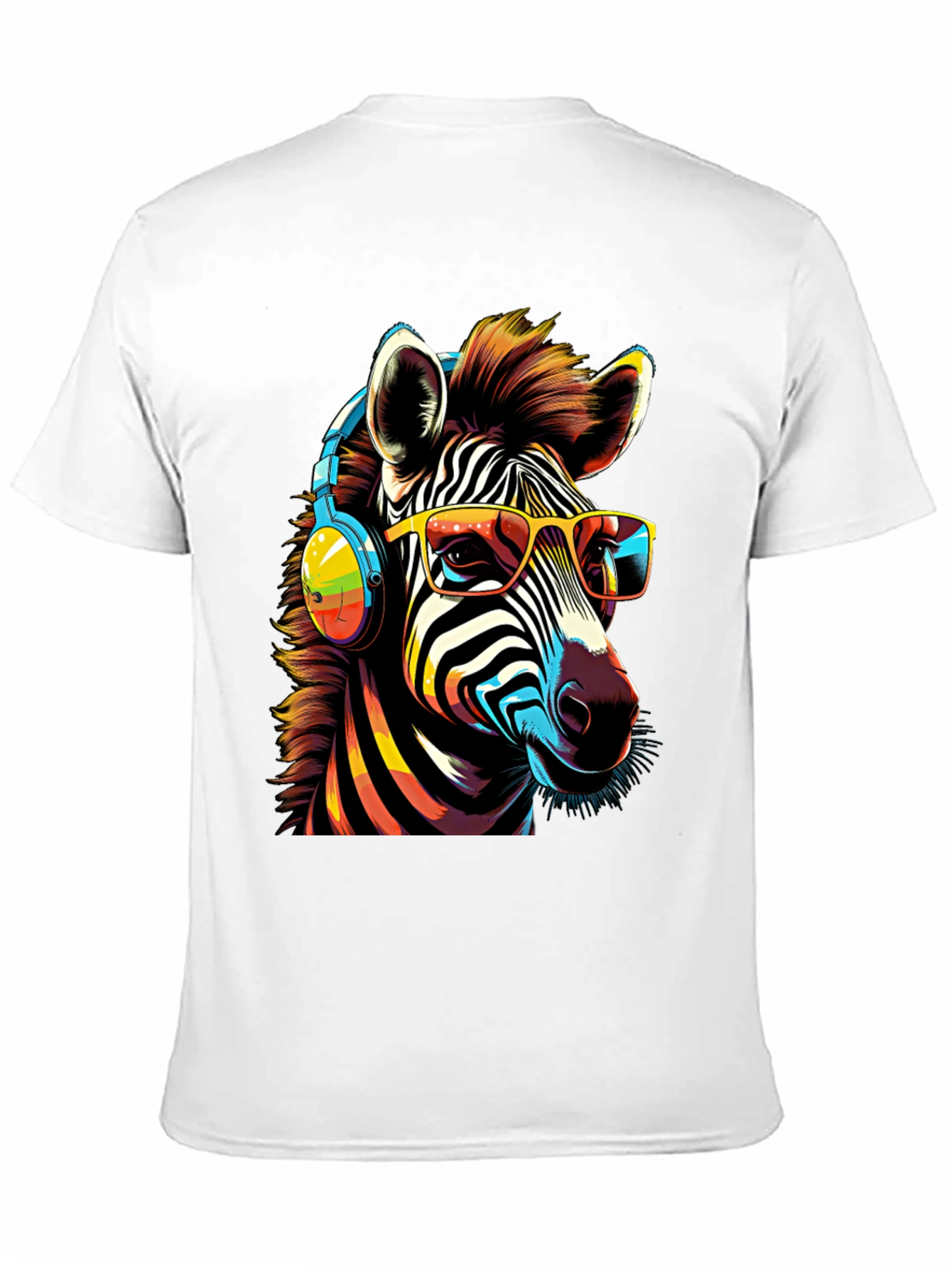 Cool Zebra Graphic Tee - Music Lover Style