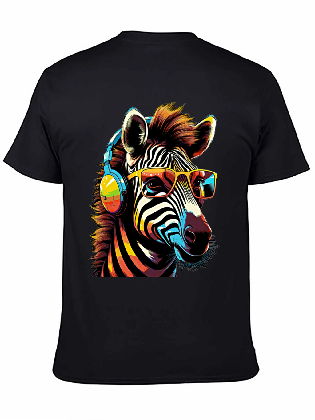 Cool Zebra Graphic Tee - Music Lover Style