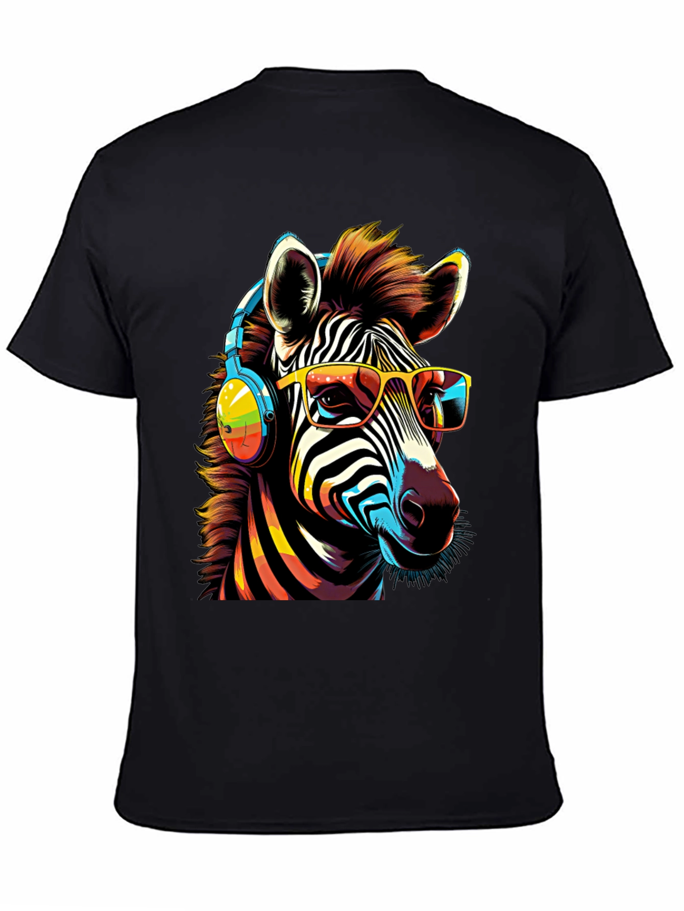 Cool Zebra Graphic Tee - Music Lover Style